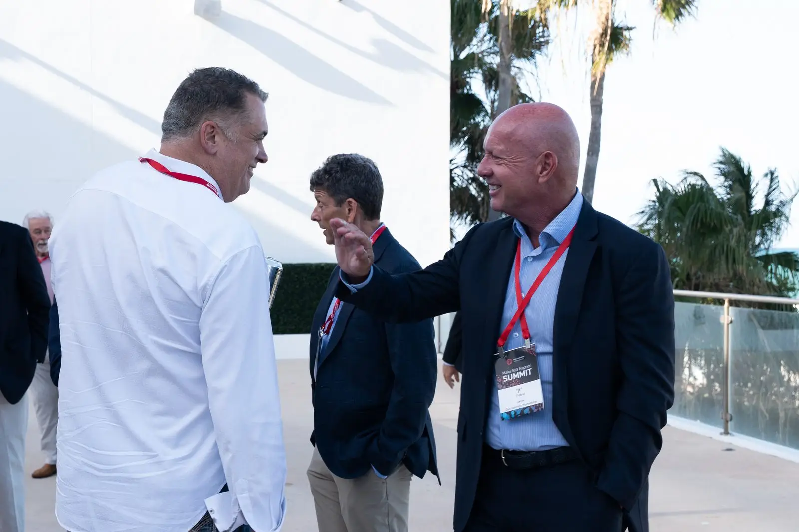 CEOs sharing a conversation at the Summit reception