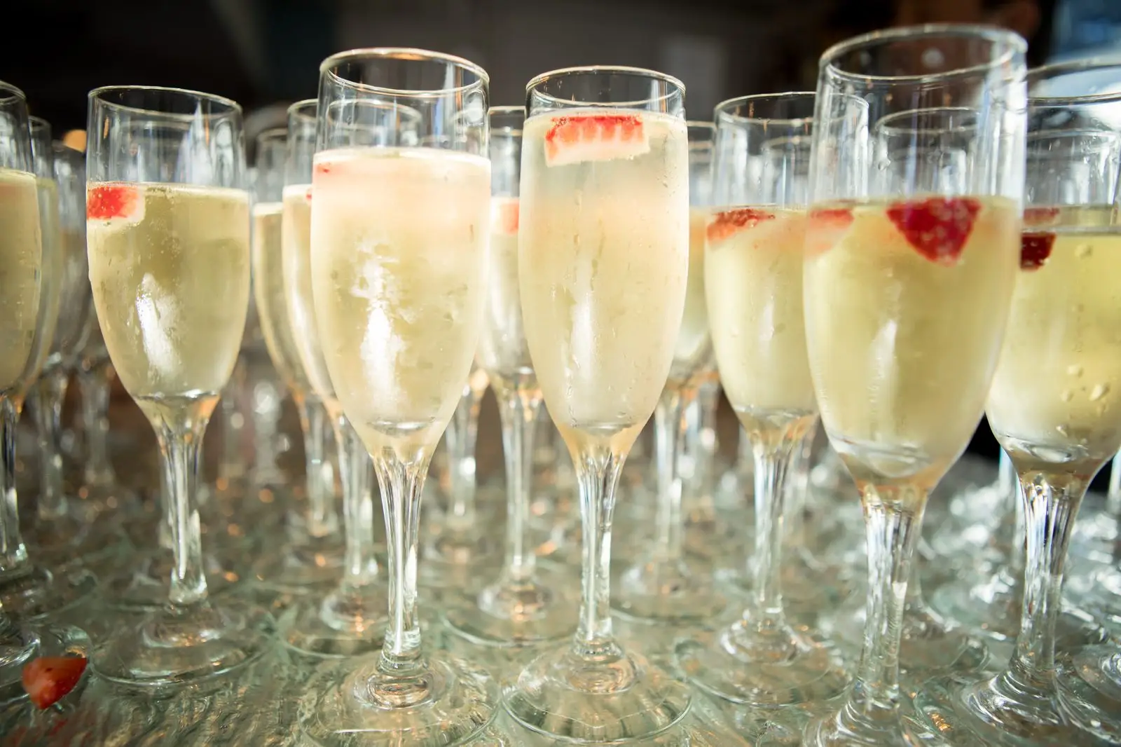 Champagne prepared for a Summit reception
